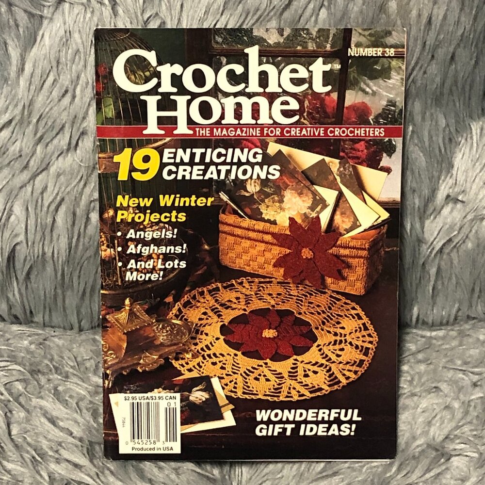 Crochet Home Magazine Afghans Angels Pattern Booklet #38 Dec-Jan 1994